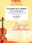 Gavotte in G minor by Becker Jean - Valta Jan - for Tenor Recorder and String Quartet (Tenor Recorder and String Quartet)