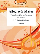Allegro G Major by Bach Johann Christoph Friedrich - Valta Jan - for Piano and String Orchestra (Piano and String Orchestra)