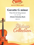 Gavotte G minor by Bach Johann Sebastian - Valta Jan - for Piano and String Quintet (Piano and String Quintet)
