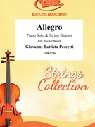 Allegro by Pescetti Giovanni Battista - Michal Worek - for Piano and String Quintet (Piano and String Quintet)