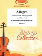Allegro by Pescetti Giovanni Battista - Michal Worek - for Piano and String Quartet (Piano and String Quartet)