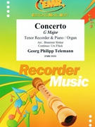 Concerto G Major by Telemann Georg Philipp - Slokar and Fluck - for Tenor Recorder and Piano (Tenor Recorder and Piano)