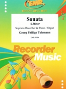 Sonata A minor by Telemann Georg Philipp for Soprano Recorder and Piano (Soprano Recorder and Piano)