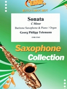 Sonata C minor by Telemann Georg Philipp for Baritone Saxophone and Piano (Baritone Saxophone and Piano)