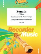 Sonate F Major by Boismortier Joseph Bodin de for Bass Recorder and Organ (Bass Recorder and Organ)