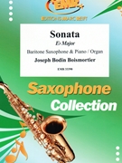 Sonate Eb Major by Boismortier Joseph Bodin de for Baritone Saxophone and Organ (Baritone Saxophone and Organ)