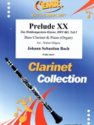Prelude XX by Bach Johann Sebastian - Walter Hilgers - for Bass Clarinet and Piano (Bass Clarinet and Piano)