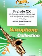 Prelude XX by Bach Johann Sebastian - Walter Hilgers - for Alto Saxophone and Organ (Alto Saxophone and Organ)