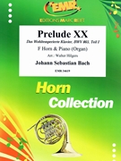Prelude XX by Bach Johann Sebastian - Walter Hilgers - for Horn and Piano (Horn and Piano)