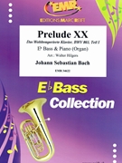 Prelude XX by Bach Johann Sebastian - Walter Hilgers - for Eb Bass and Organ (Eb Bass and Organ)