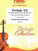 Prelude XX by Bach Johann Sebastian - Walter Hilgers - for Violoncello and Piano (Violoncello and Piano)