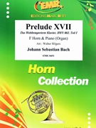 Prelude XVII by Bach Johann Sebastian - Walter Hilgers - for Horn and Piano (Horn and Piano)