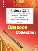 Prelude XXII by Bach Johann Sebastian - Walter Hilgers - for Bassoon and Organ (Bassoon and Organ)