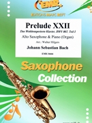 Prelude XXII by Bach Johann Sebastian - Walter Hilgers - for Alto Saxophone and Organ (Alto Saxophone and Organ)