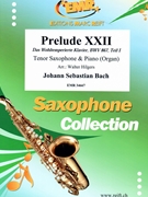 Prelude XXII by Bach Johann Sebastian - Walter Hilgers - for Tenor Saxophone and Organ (Tenor Saxophone and Organ)