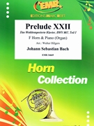 Prelude XXII by Bach Johann Sebastian - Walter Hilgers - for Horn and Piano (Horn and Piano)