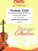 Prelude XXII by Bach Johann Sebastian - Walter Hilgers - for Viola and Organ (Viola and Organ)