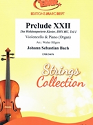 Prelude XXII by Bach Johann Sebastian - Walter Hilgers - for Violoncello and Piano (Violoncello and Piano)