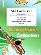 She Loves You by - Lennon John and Mccartney Paul Jirka Kadlec - Beatles for 5 Saxophones (5 Saxophones (S(A)A(T)A(T)TB) (Piano / Guitar Bass Guitar Drums Percussion (optional)))