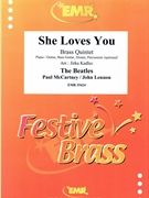 She Loves You by - Lennon John and Mccartney Paul Jirka Kadlec - Beatles for 2 Trumpets Horn Trombone and Tuba (2 Trumpets Horn Trombone and Tuba (Piano / Guitar Bass Guitar Drums Percussion (optional)))