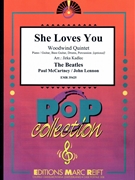 She Loves You by - Lennon John and Mccartney Paul Jirka Kadlec - Beatles for Woodwind Quintet and Rhythm Section (Woodwind Quintet and Rhythm Section (Piano Bass Drums) (Piano / Guitar Bass Guitar Drums Percussion (optional)))
