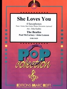 She Loves You by - Lennon John and Mccartney Paul Jirka Kadlec - Beatles for 4 Saxophones (4 Saxophones (S(A)A(T)A(T)B) (Piano / Guitar Bass Guitar Drums Percussion (optional)))