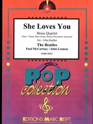 She Loves You by - Lennon John and Mccartney Paul Jirka Kadlec - Beatles for 2 Trumpets 2 Trombones and Piano (2 Trumpets 2 Trombones and Piano (Piano / Guitar Bass Guitar Drums Percussion (optional)))