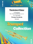 Summertime by Gershwin George - Jirka Kadlec - for 4 Trumpets and Piano (4 Trumpets and Piano (Piano / Guitar Bass Guitar Drums (optional)))