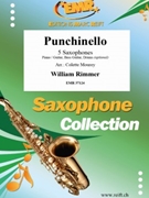 Punchinello by Rimmer William - Mourey Colette - for 5 Saxophones (5 Saxophones (S(A)A(T)A(T)TB) (Piano / Guitar Bass Guitar Drums (optional)))