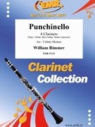 Punchinello by Rimmer William - Mourey Colette - for 4 Clarinets (4 Clarinets (Piano / Guitar Bass Guitar Drums (optional)))