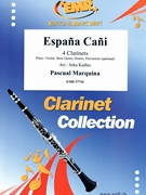 Espana Cani by Narro Pascual Marquina - Jirka Kadlec - for 4 Clarinets (4 Clarinets (Piano Guitar Bass Drums optional) (Piano / Guitar Bass Guitar Drums Percussion (optional)))