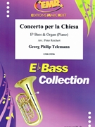 Concerto per la Chiesa by Telemann Georg Philipp for Eb Bass and Piano (Eb Bass and Piano)