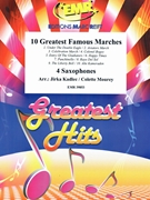 10 Greatest Famous Marches by Kadlec Jirka and Mourey Colette for 4 Saxophones (4 Saxophones (S(A)A(T)A(T)B) (Drums optional))