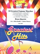 10 Greatest Famous Marches by Kadlec Jirka and Mourey Colette for 3 Trumpets and Trombone (3 Trumpets and Trombone (Drums optional))