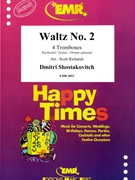 Waltz # 2 by Shostakovich Dmitri - Scott Richards - for 4 Trombones (4 Trombones (Piano (Keyboard) Guitar and Drums optional))