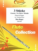 3 Stucke by Reger Max - Kraus Eberhard - for Flute and Organ (Flute and Organ)