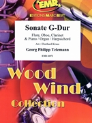 Sonate G-Dur by Telemann Georg Philipp - Kraus Eberhard - for Flute Oboe Clarinet and Organ (Flute Oboe Clarinet and Organ)