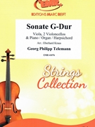 Sonate G-Dur by Telemann Georg Philipp - Kraus Eberhard - for Viola 2 Violoncellos and Piano (Viola 2 Violoncellos and Piano)