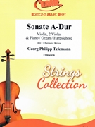 Sonate A-Dur by Telemann Georg Philipp - Kraus Eberhard - for Violin 2 Violas and Piano (Violin 2 Violas and Piano)