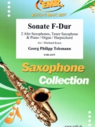 Sonate F-Dur by Telemann Georg Philipp - Kraus Eberhard - for 3 Saxophones (3 Saxophones (AAT) and Piano)