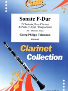 Sonate F-Dur by Telemann Georg Philipp - Kraus Eberhard - for 2 Clarinets Bass Clarinet and Piano (2 Clarinets Bass Clarinet and Piano)