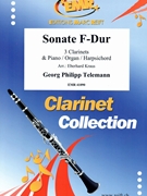 Sonate F-Dur by Telemann Georg Philipp - Kraus Eberhard - for 3 Clarinets and Organ (3 Clarinets and Organ)