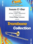 Sonate Eb-Dur by Telemann Georg Philipp - Kraus Eberhard - for 3 Trombones and Piano (3 Trombones and Piano)