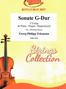 Sonate G-Dur by Telemann Georg Philipp - Kraus Eberhard - for 3 Violas and Piano (3 Violas and Piano)