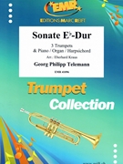 Sonate Eb-Dur by Telemann Georg Philipp - Kraus Eberhard - for 3 Trumpets and Organ (3 Trumpets and Organ)