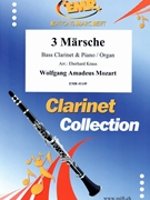 3 Marsche by Mozart Wolfgang Amadeus - Kraus Eberhard - for Bass Clarinet and Piano (Bass Clarinet and Piano)