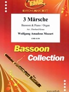 3 Marsche by Mozart Wolfgang Amadeus - Kraus Eberhard - for Bassoon and Piano (Bassoon and Piano)