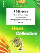 3 Marsche by Mozart Wolfgang Amadeus - Kraus Eberhard - for Horn and Organ (Horn and Organ)