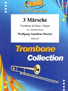 3 Marsche by Mozart Wolfgang Amadeus - Kraus Eberhard - for Trombone and Piano (Trombone and Piano)