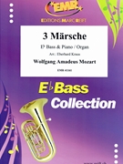 3 Marsche by Mozart Wolfgang Amadeus - Kraus Eberhard - for Eb Bass and Piano (Eb Bass and Piano)